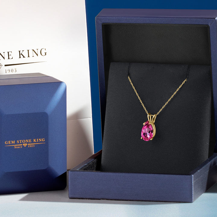 Pure Pink Mystic Topaz_Pendant in 10K Yellow Gold