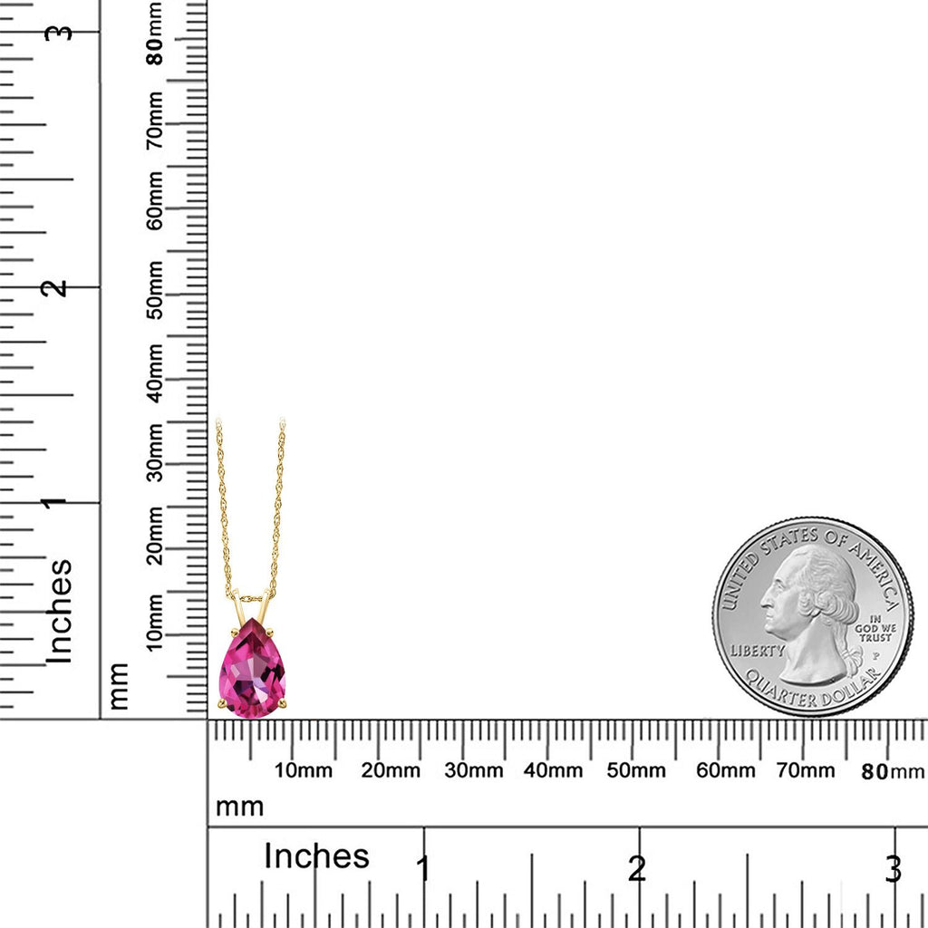 Pure Pink Mystic Topaz_Pendant in 10K Yellow Gold