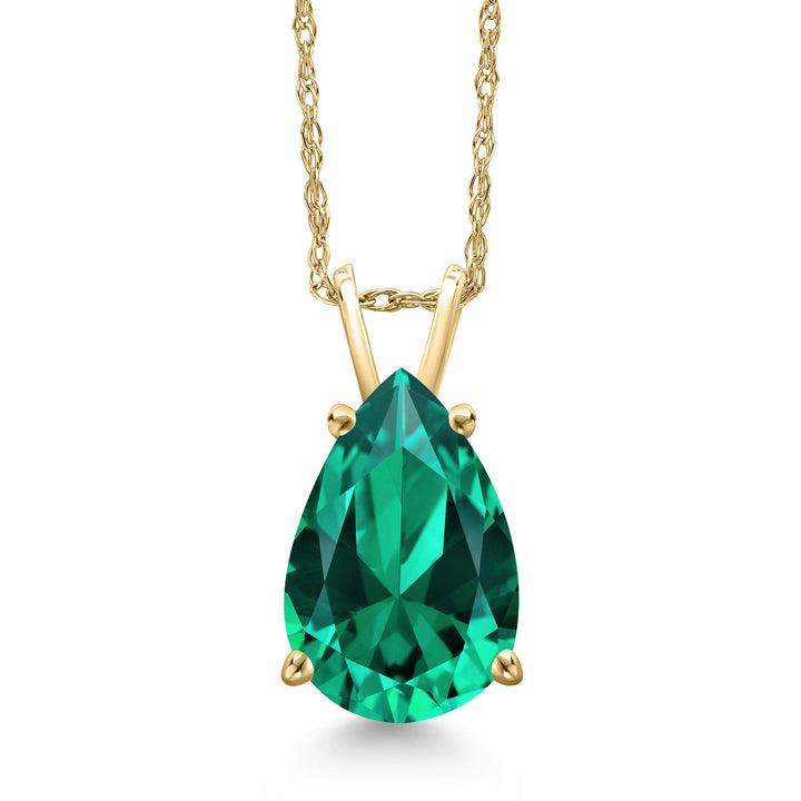Nano Emerald - May_Pendant in 10K Yellow Gold