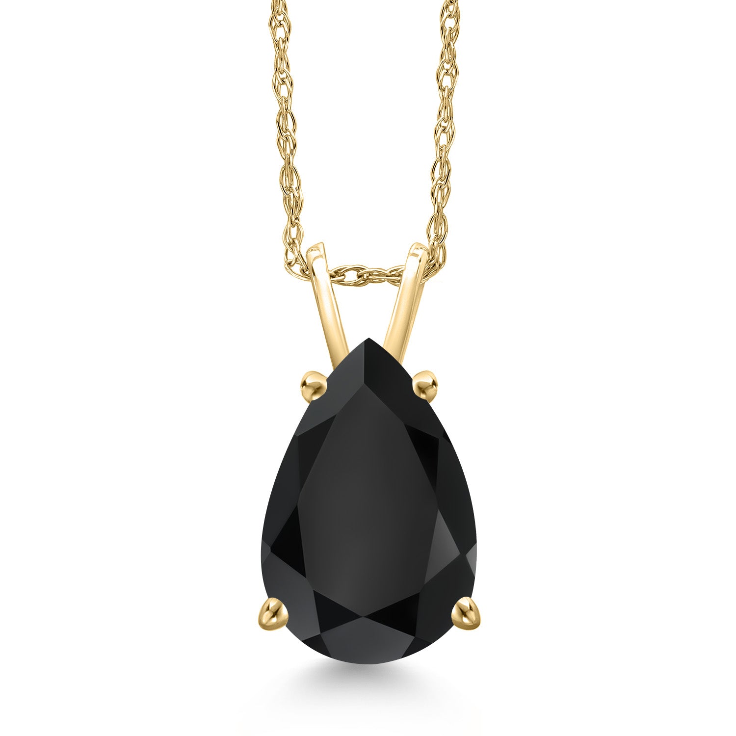 Onyx - December_Pendant in 10K Yellow Gold