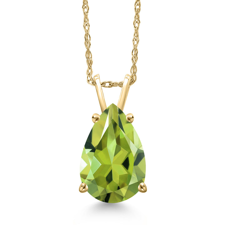 Peridot - August_Pendant in 10K Yellow Gold