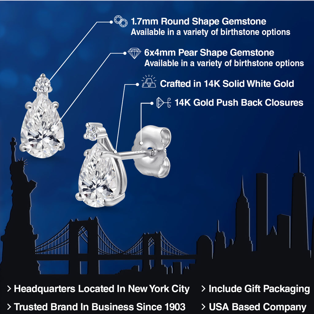 Earrings in 14K White Gold