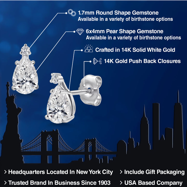 Earrings in 14K White Gold