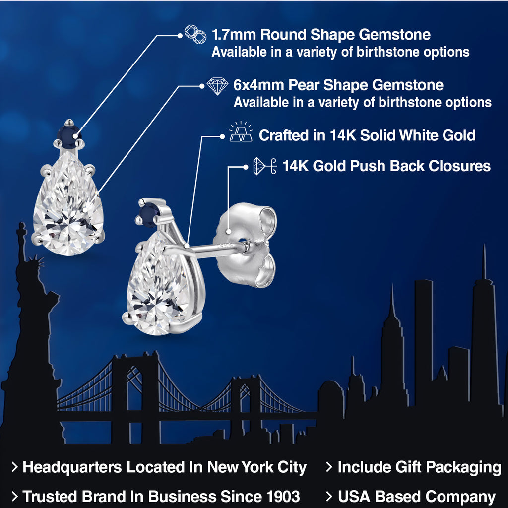 Earrings in 14K White Gold