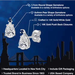Earrings in 14K White Gold
