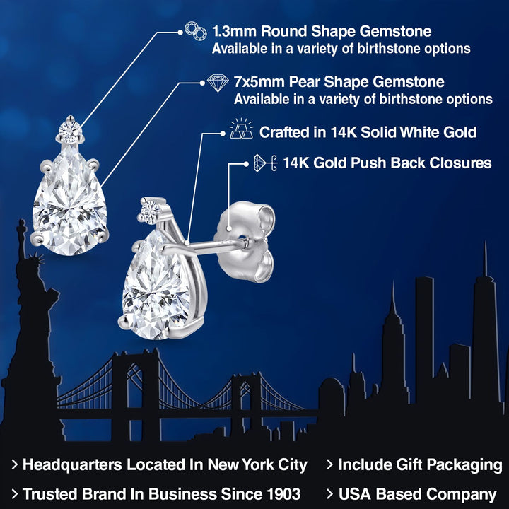 Earrings in 14K White Gold