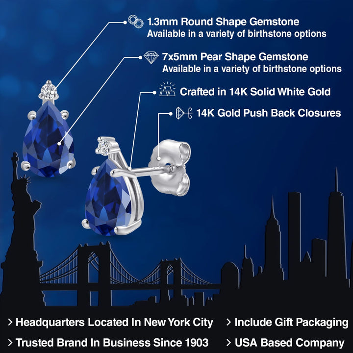 Earrings in 14K White Gold