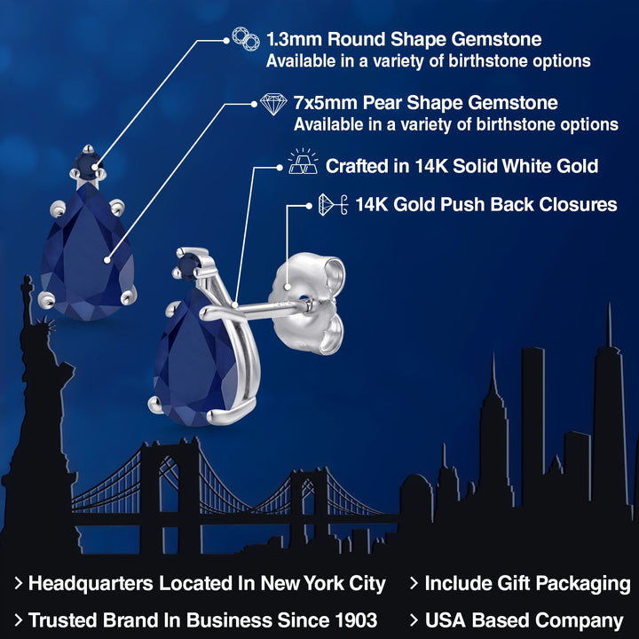 Earrings in 14K White Gold