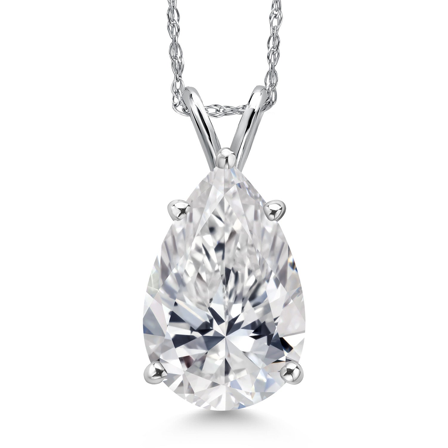 4.00 Carat_White Gold_Pendant in 14K White Gold