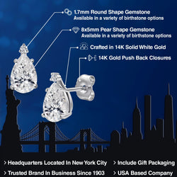 Earrings in 14K White Gold