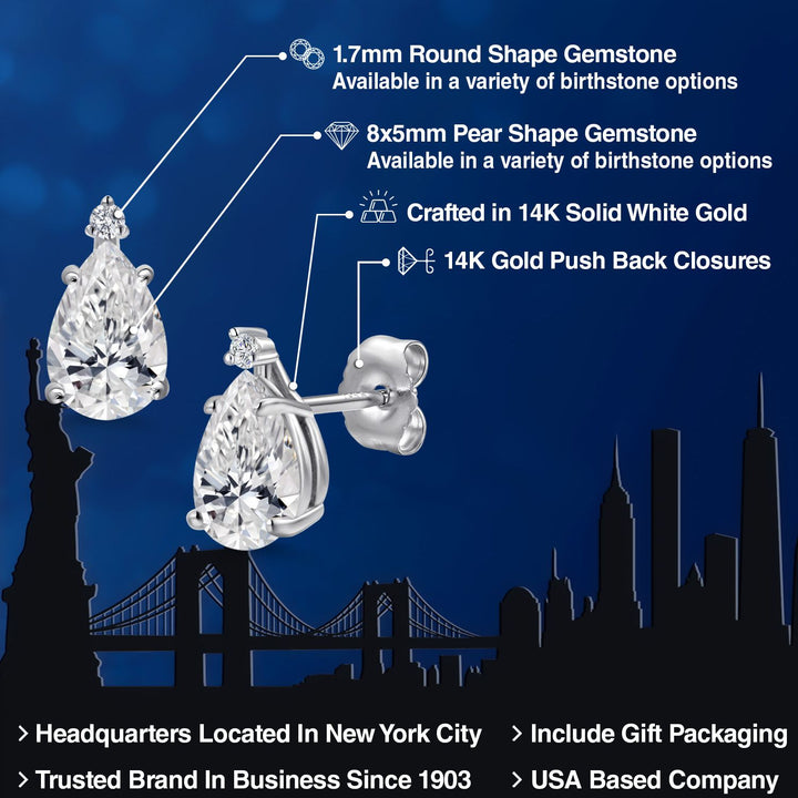 Earrings in 14K White Gold