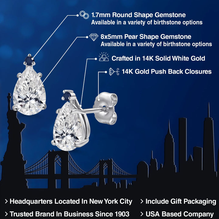 Earrings in 14K White Gold