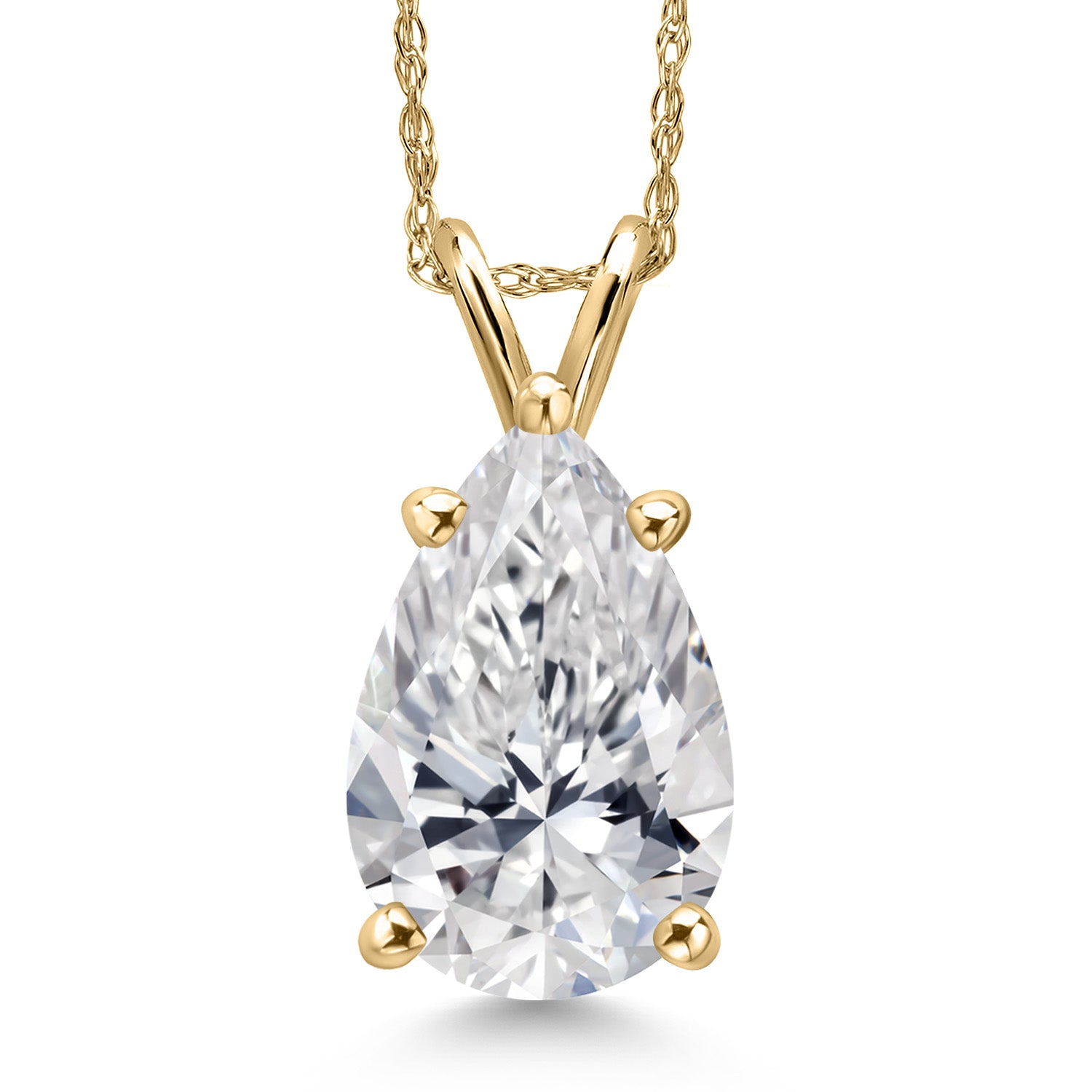 3.00 Carat_Yellow Gold_Pendant in 14K Yellow Gold