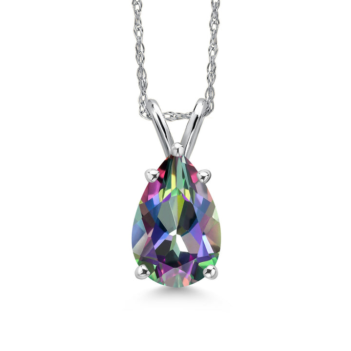 Green Mystic Topaz_Pendant in 14K White Gold