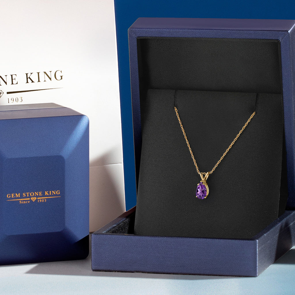 Amethyst_Pendant in 14K Yellow Gold