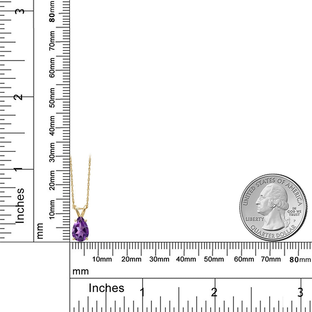 Amethyst_Pendant in 14K Yellow Gold
