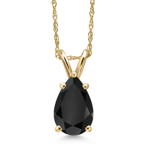 Onyx - December_Pendant in 14K Yellow Gold