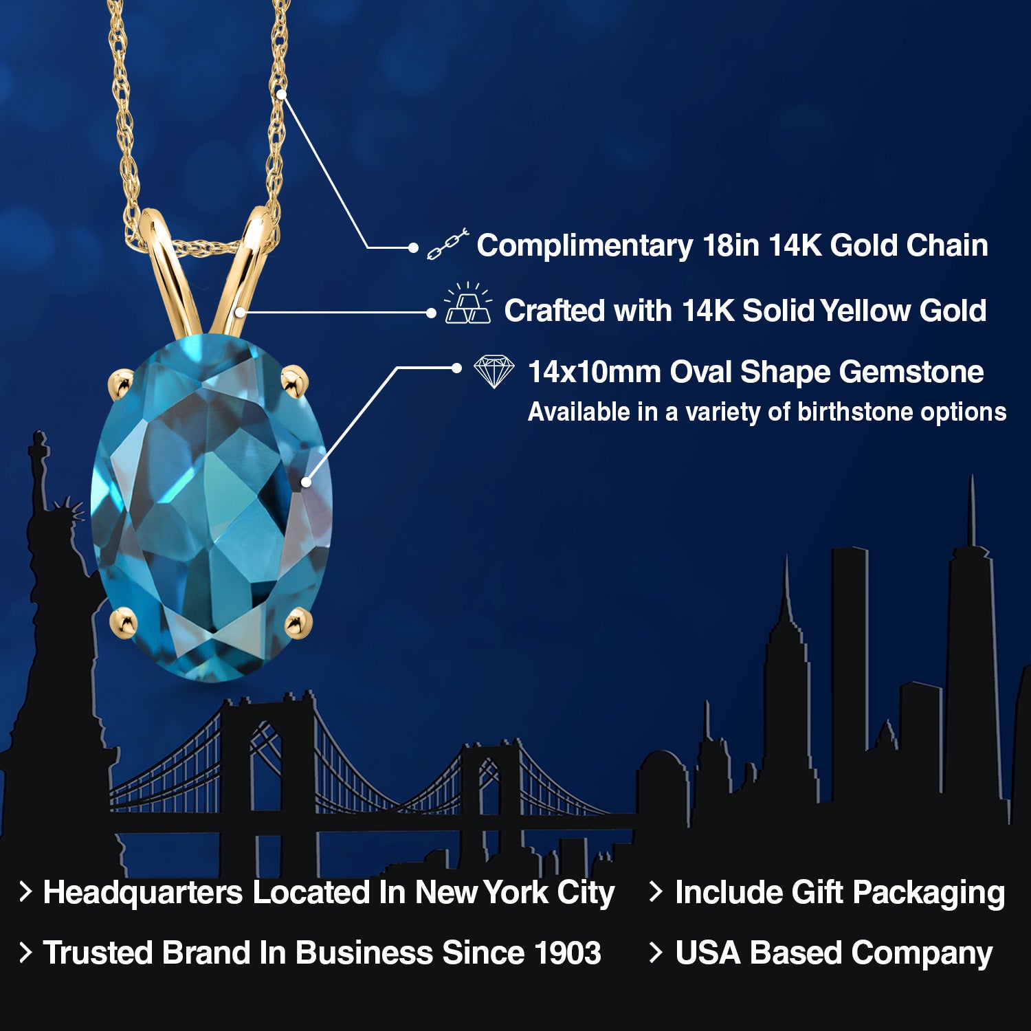 Pendant in 14K Yellow Gold