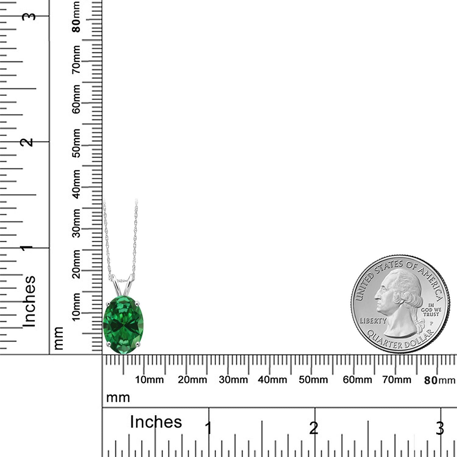 Pendant in 14K White Gold