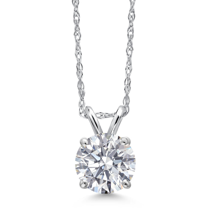 0.75 Carats_White Gold_Pendant in 14K White Gold