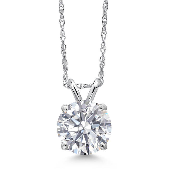 1.50 Carats_White Gold_Pendant in 14K White Gold