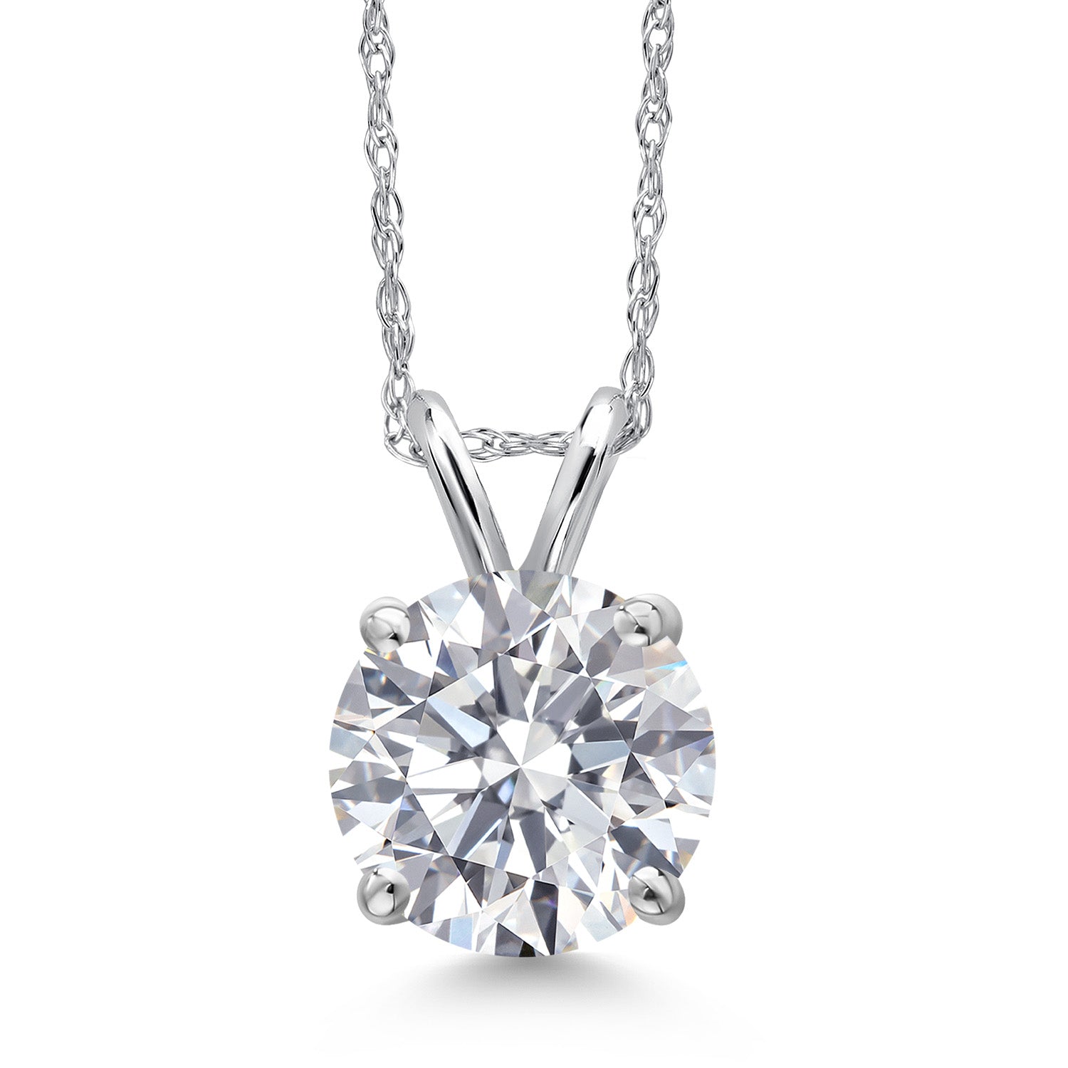 2.00 Carats_White Gold_Pendant in 14K White Gold