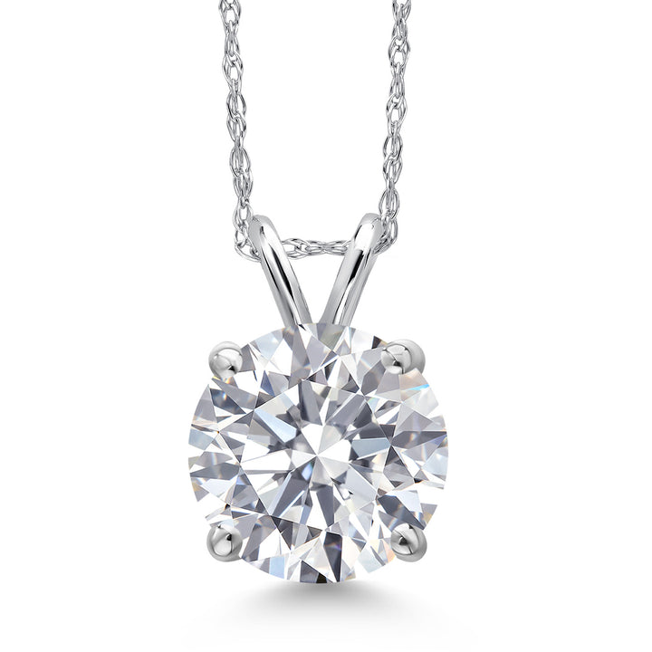 3.00 Carats_White Gold_Pendant in 14K White Gold
