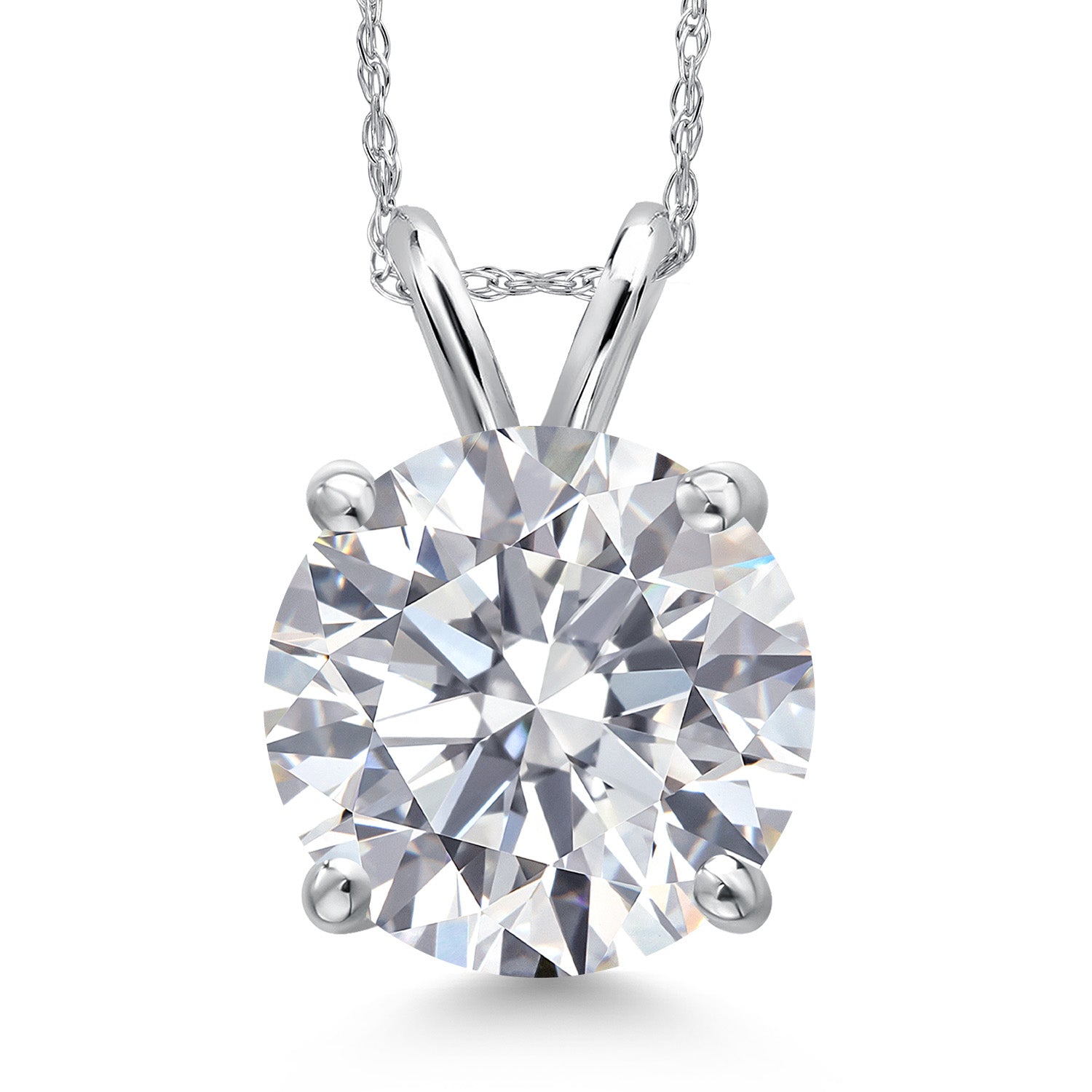 5.00 Carats_White Gold_Pendant in 14K White Gold