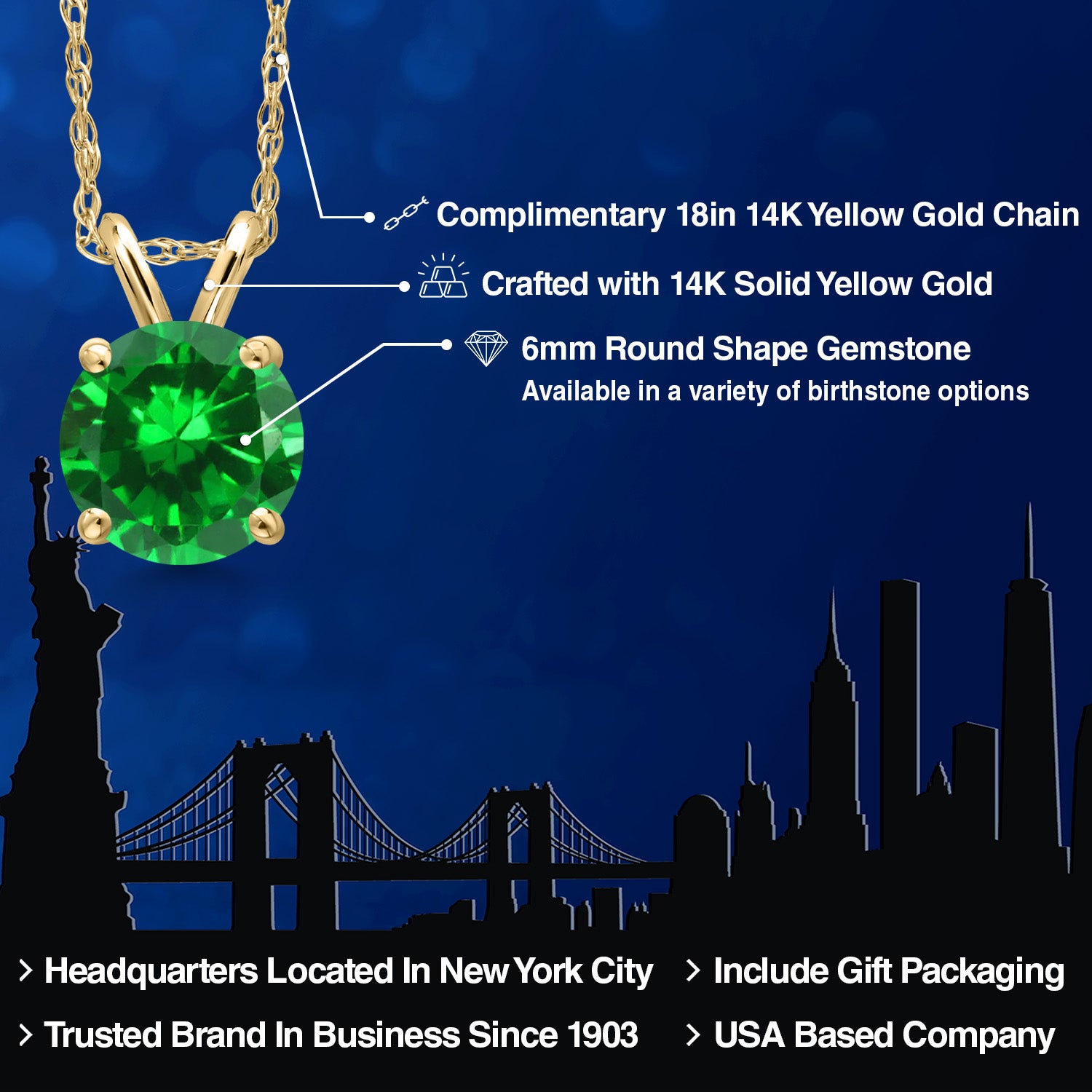 Pendant in 14K Yellow Gold