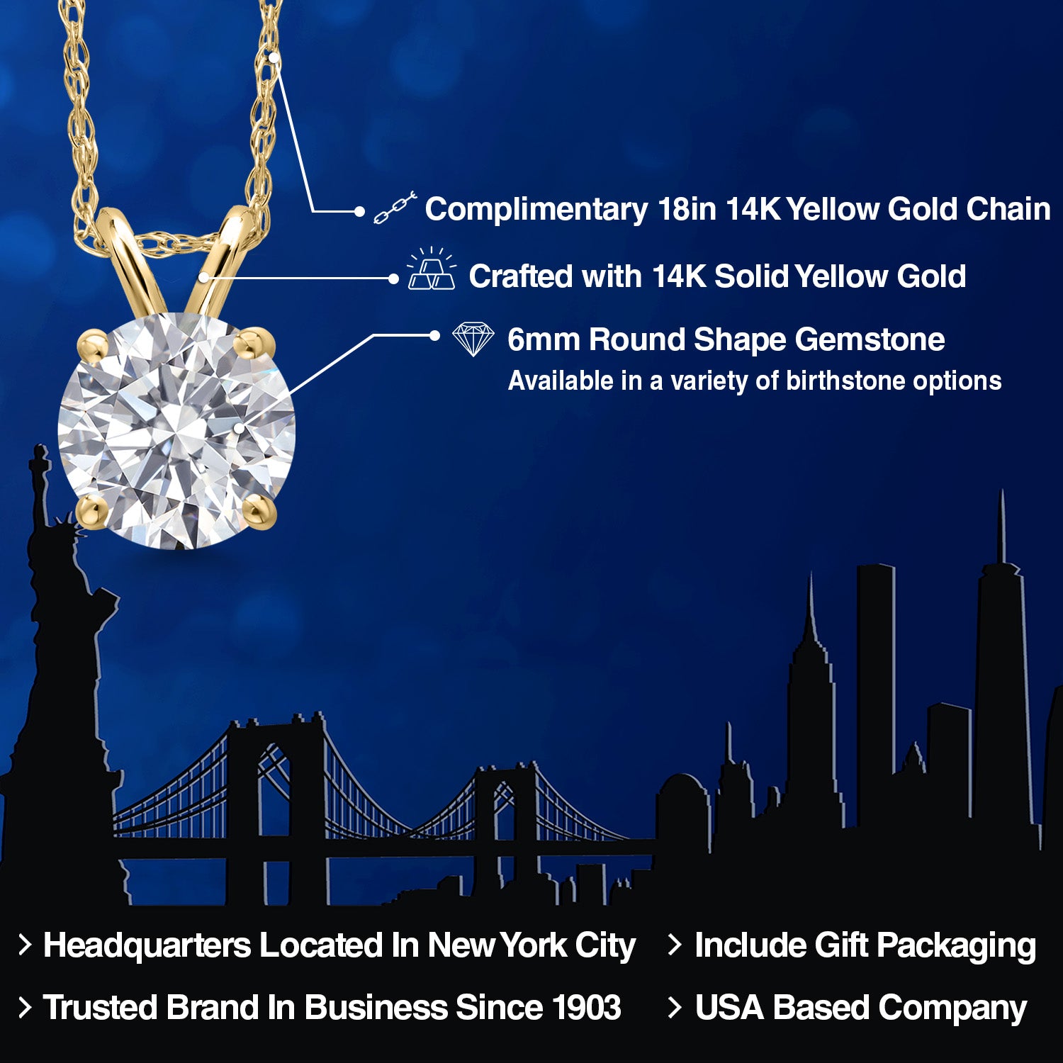 Pendant in 14K Yellow Gold