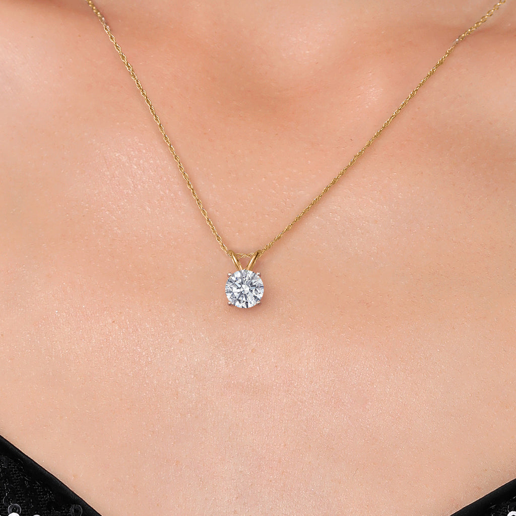 Lab Grown Diamond_Pendant in 14K Yellow Gold