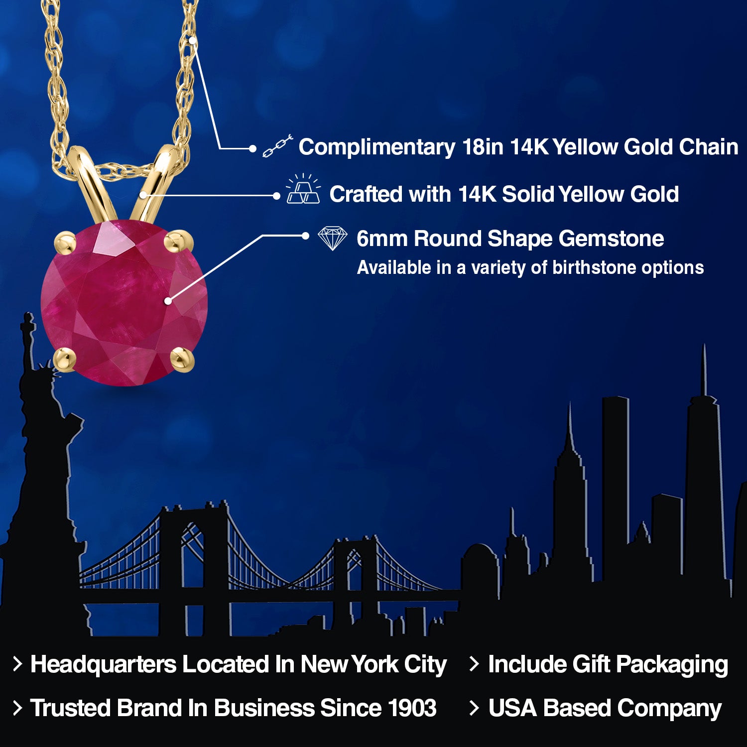 Pendant in 14K Yellow Gold