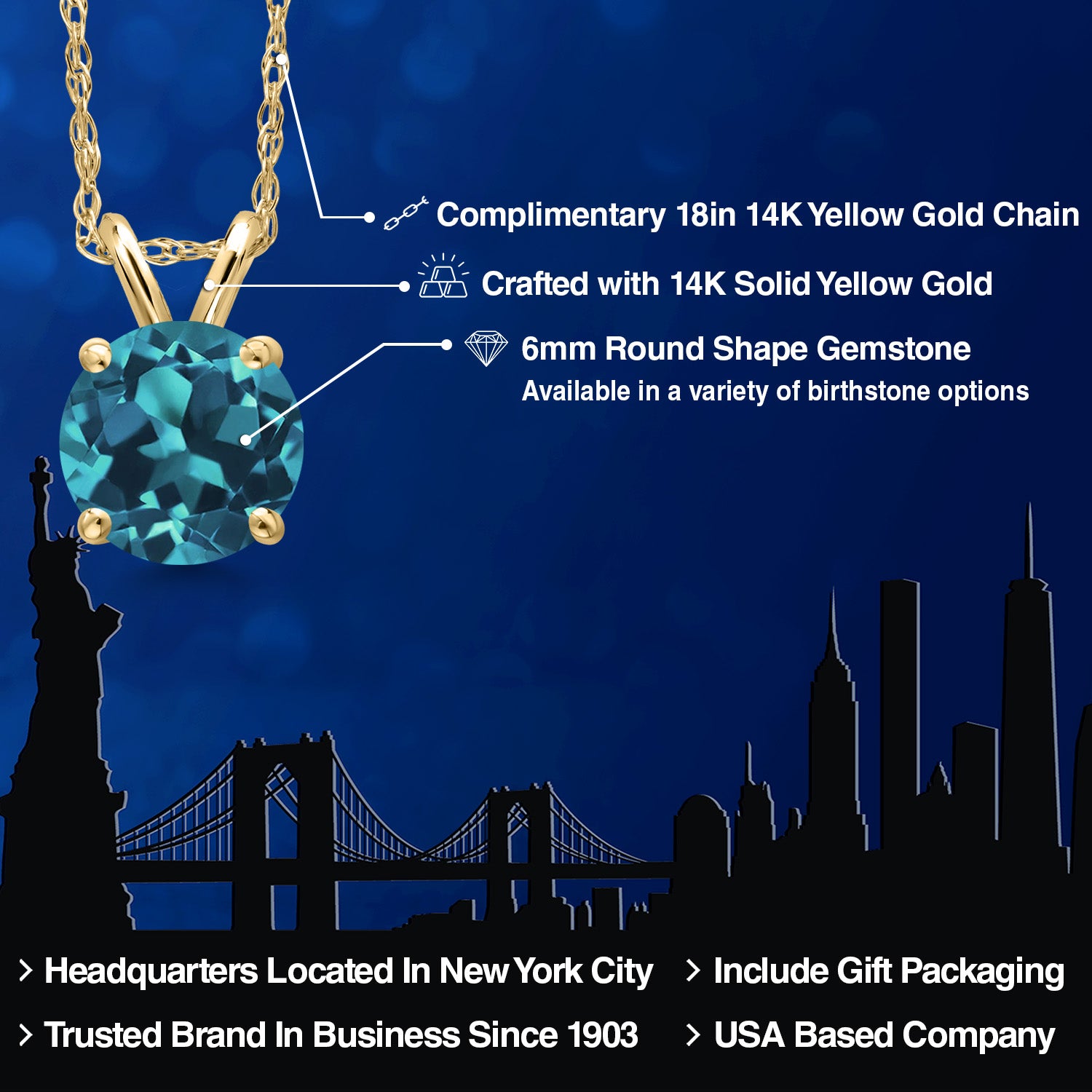 Pendant in 14K Yellow Gold