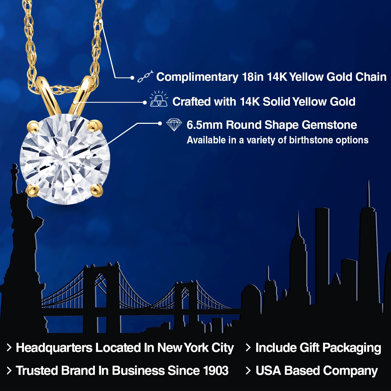 Pendant in 14K Yellow Gold