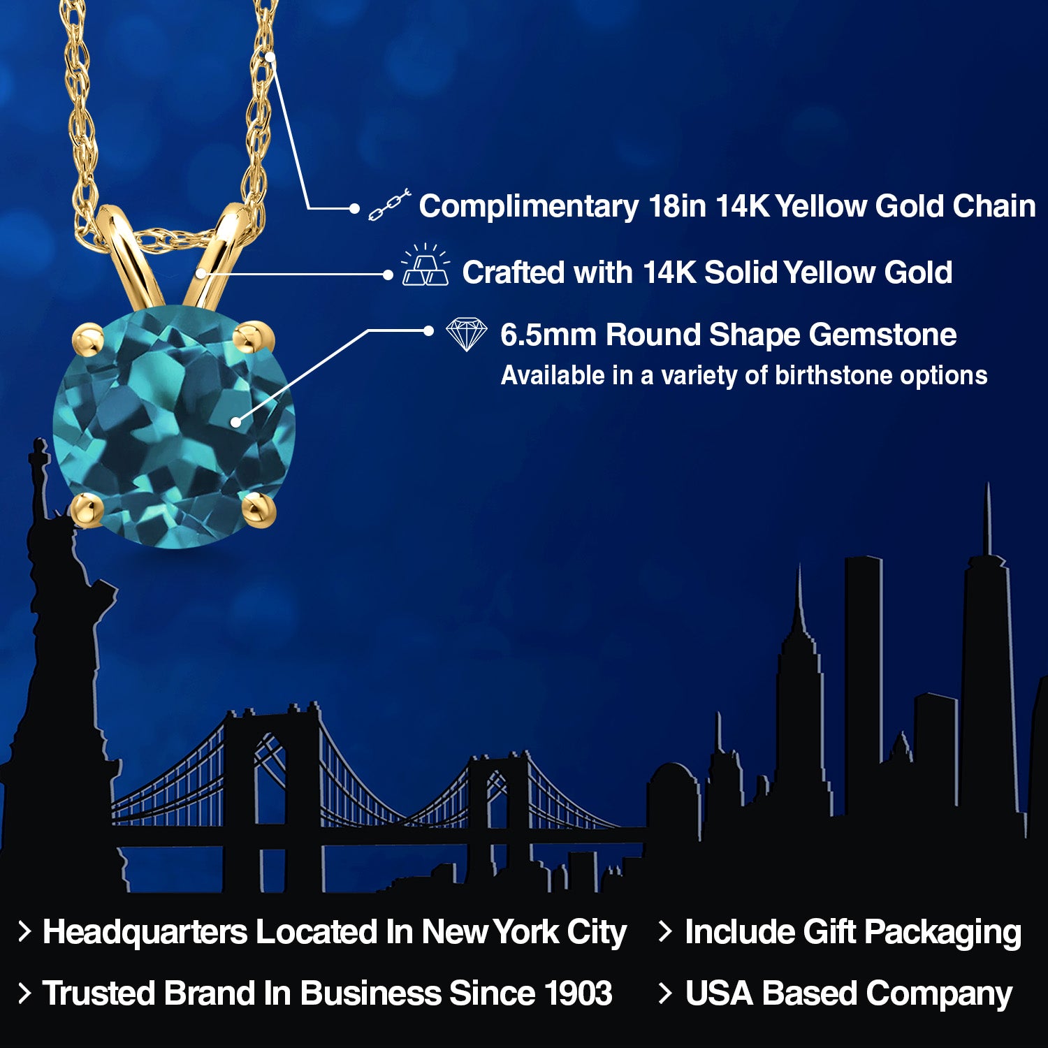 Pendant in 14K Yellow Gold