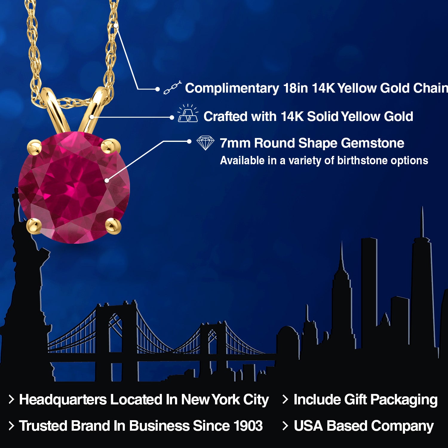 Pendant in 14K Yellow Gold