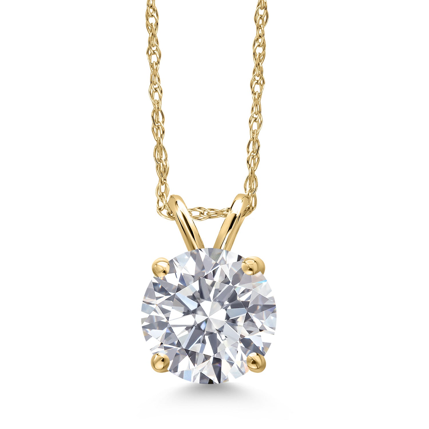 1.50 Carats_Yellow Gold_Pendant in 14K Yellow Gold