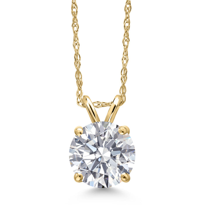 1.50 Carats_Yellow Gold_Pendant in 14K Yellow Gold