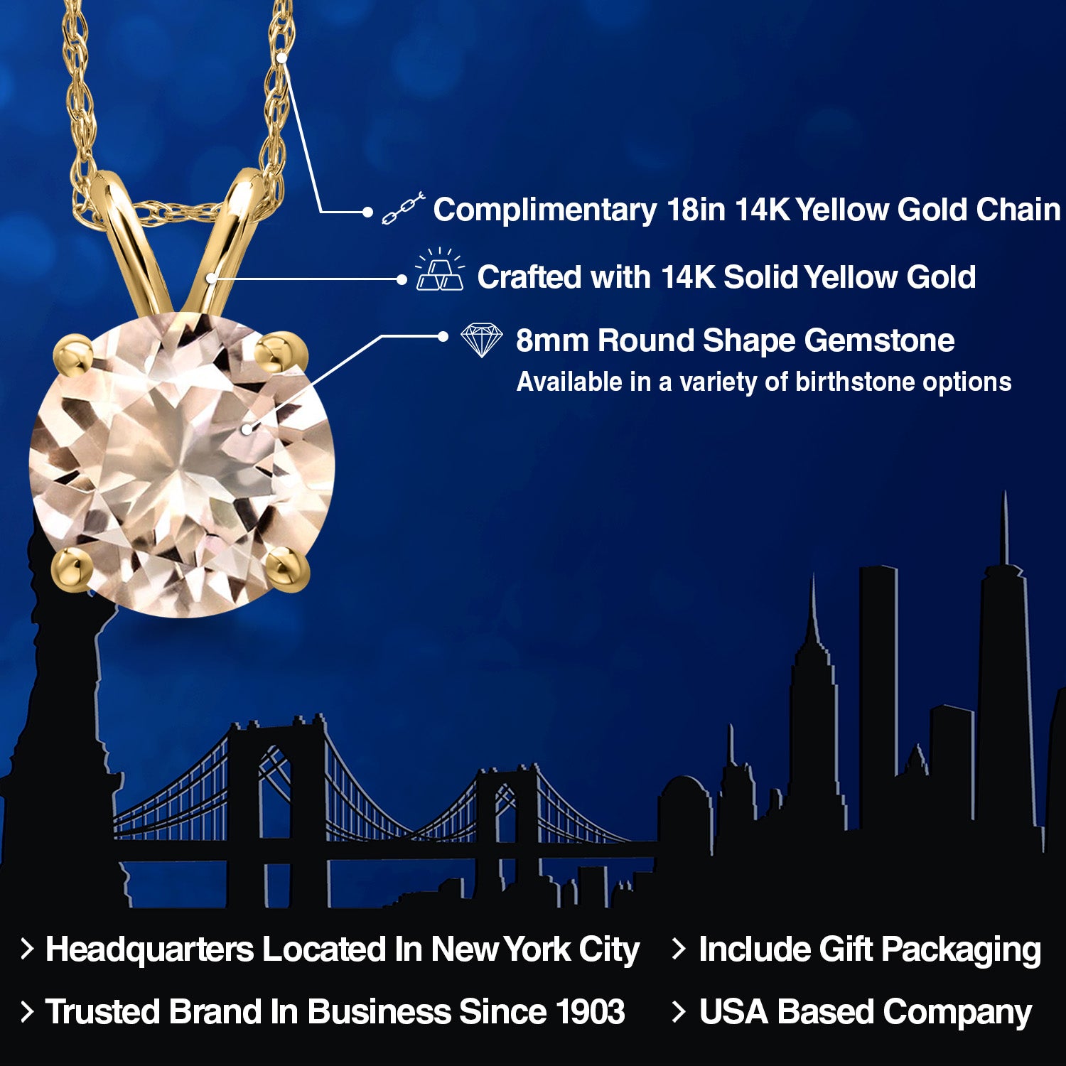 Pendant in 14K Yellow Gold