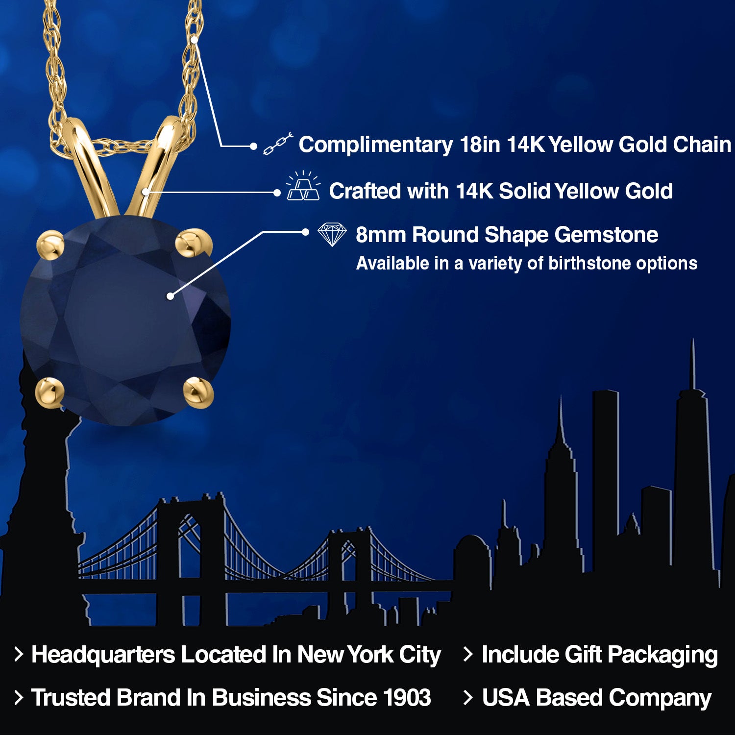 Pendant in 14K Yellow Gold