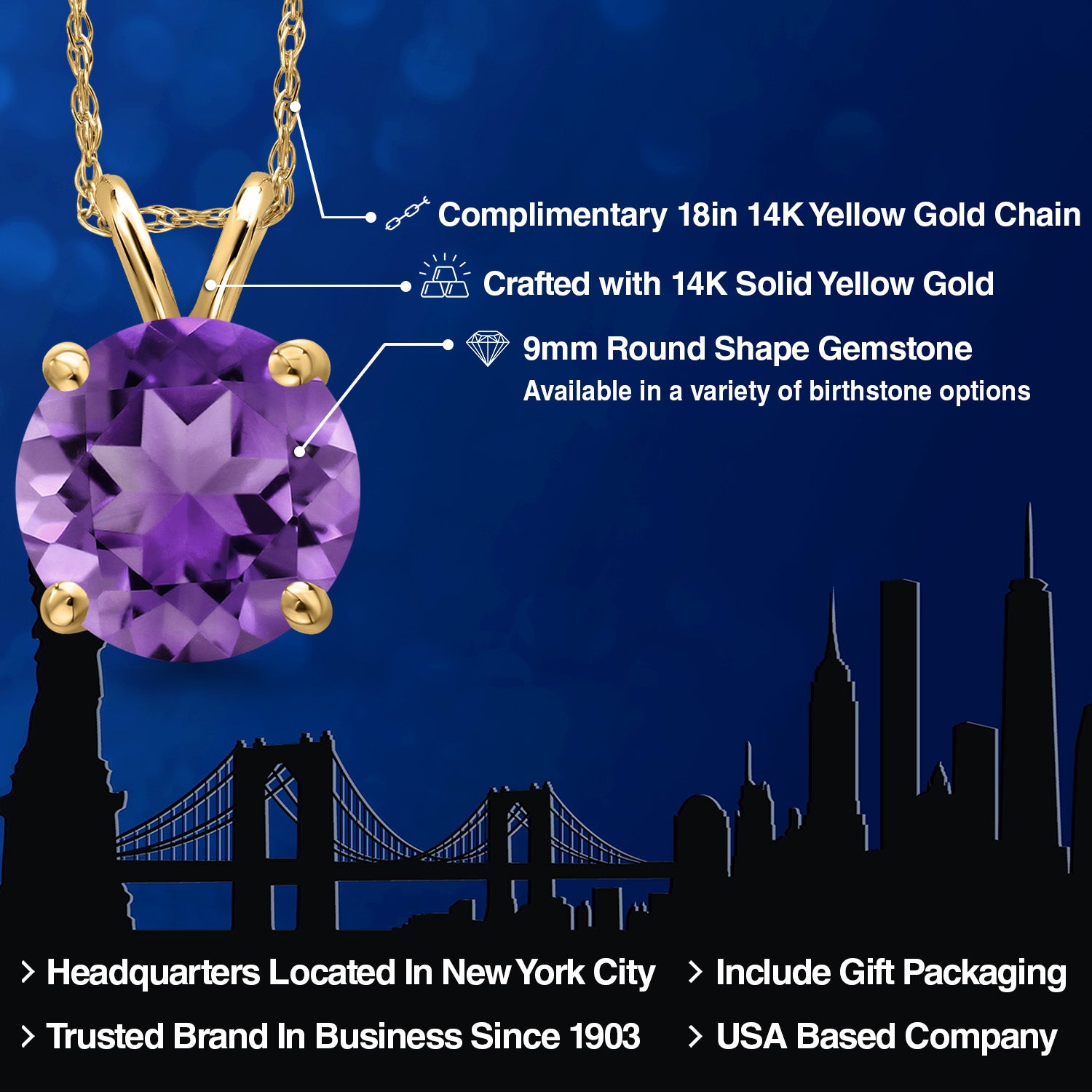 Pendant in 14K Yellow Gold