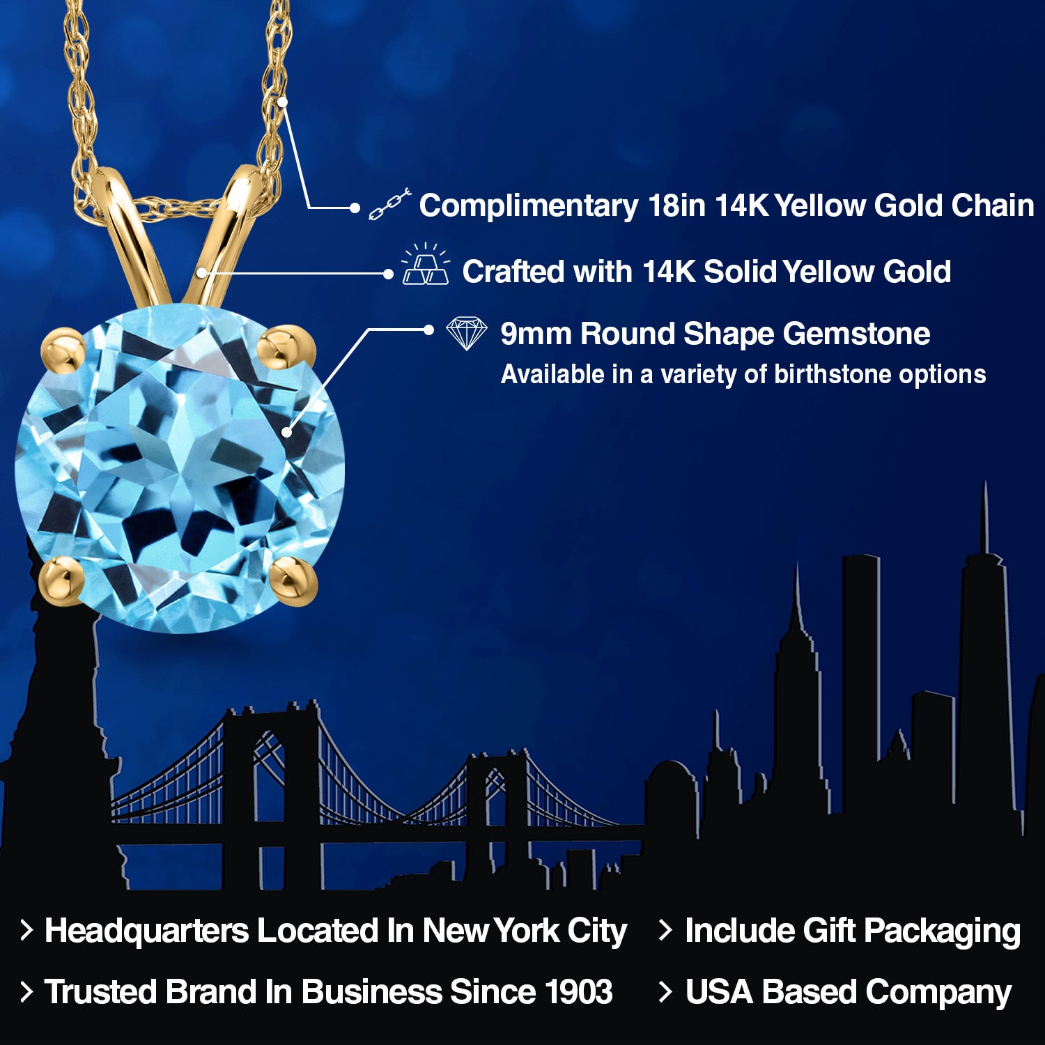 Pendant in 14K Yellow Gold