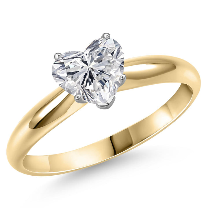 Heart Shape_1.50 Carat_5_Ring in 14K Two Tone Gold