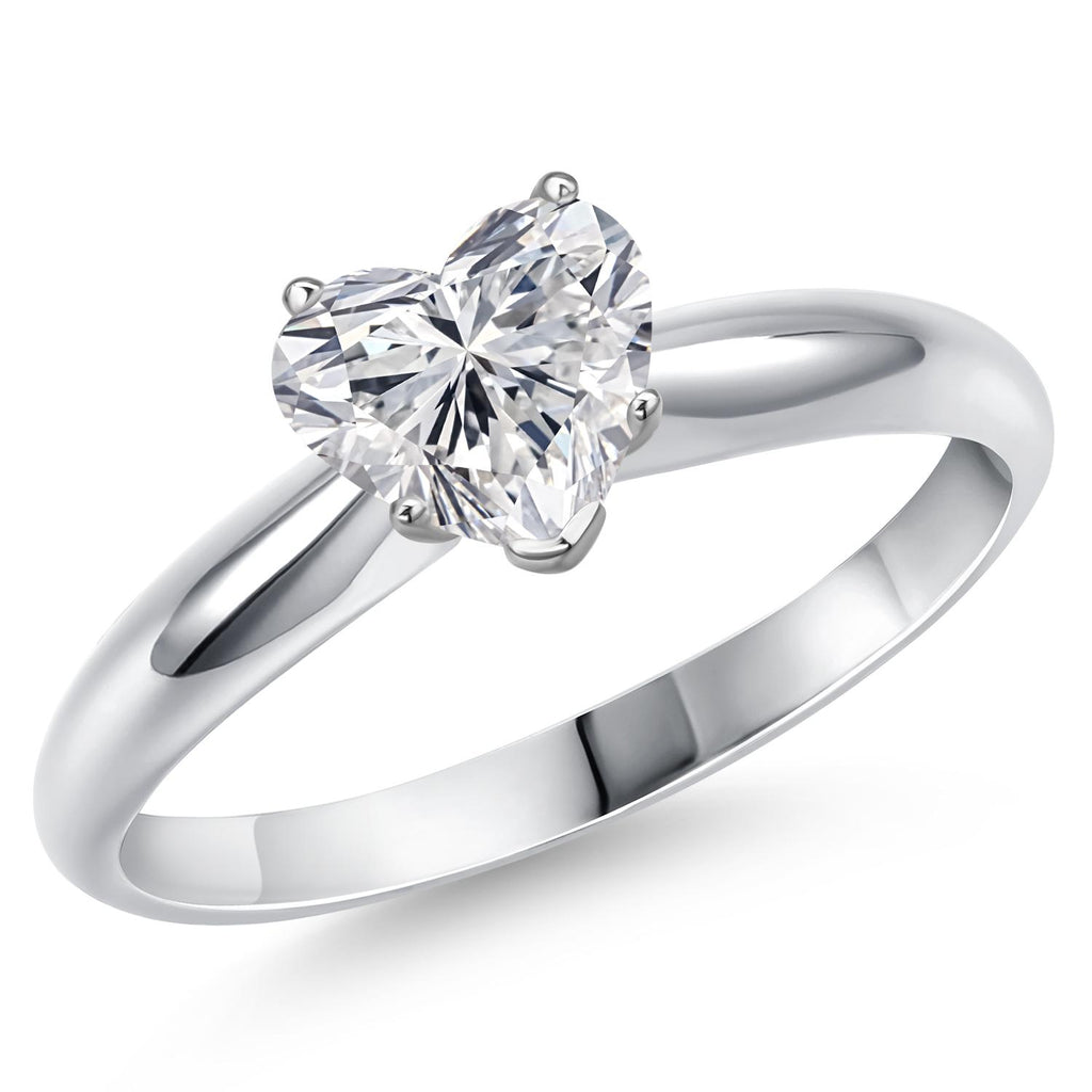Heart Shape_1.50 Carat_5_Ring in 14K White Gold