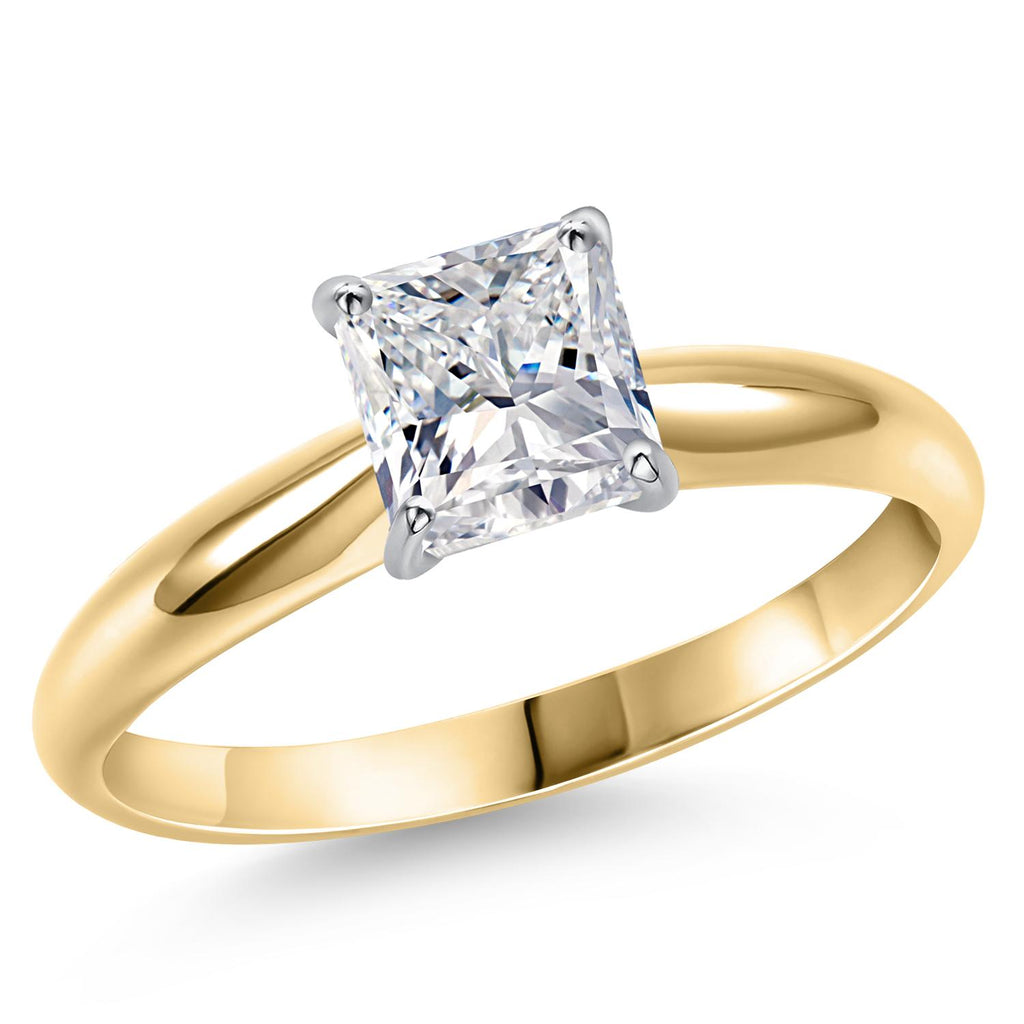 Princess Cut_1.50 Carat_9_Ring in 14K Two Tone Gold