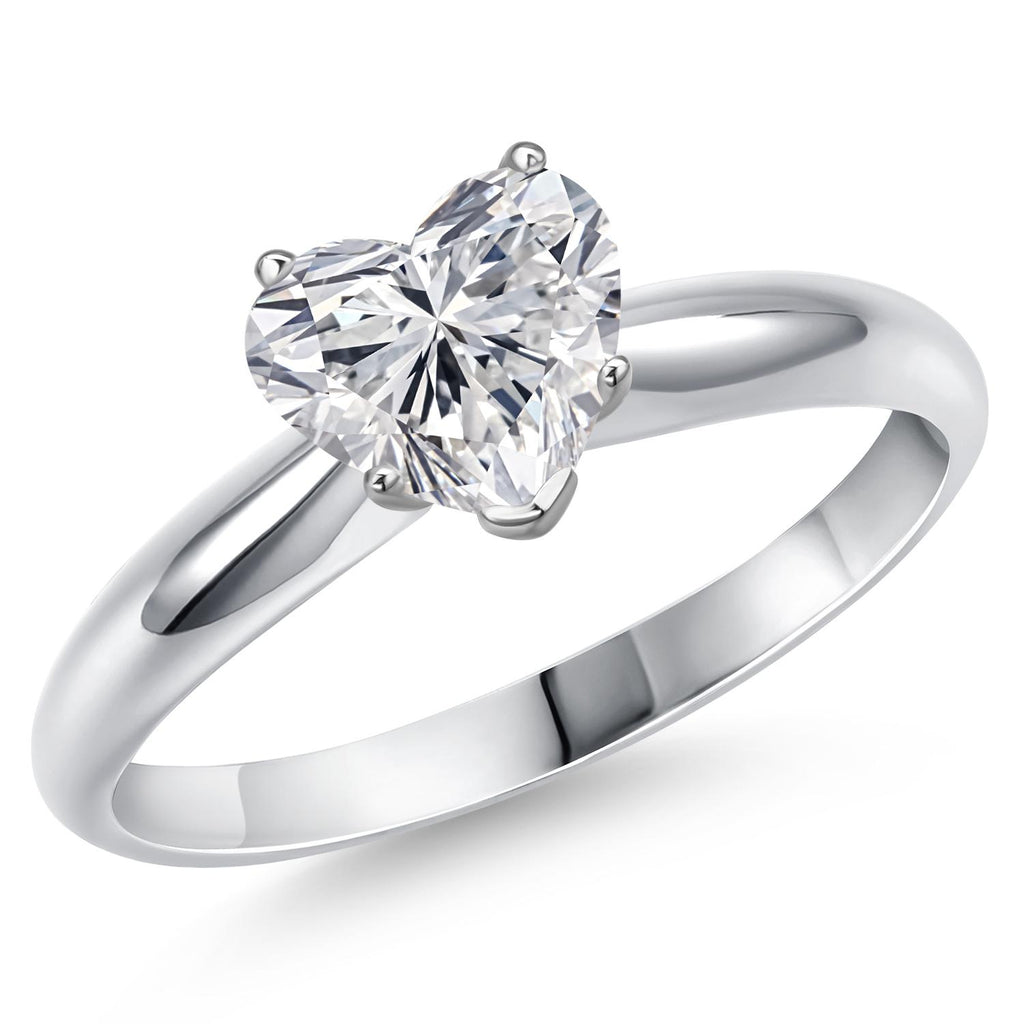 Heart Shape_2.00 Carat_6_Ring in 14K White Gold