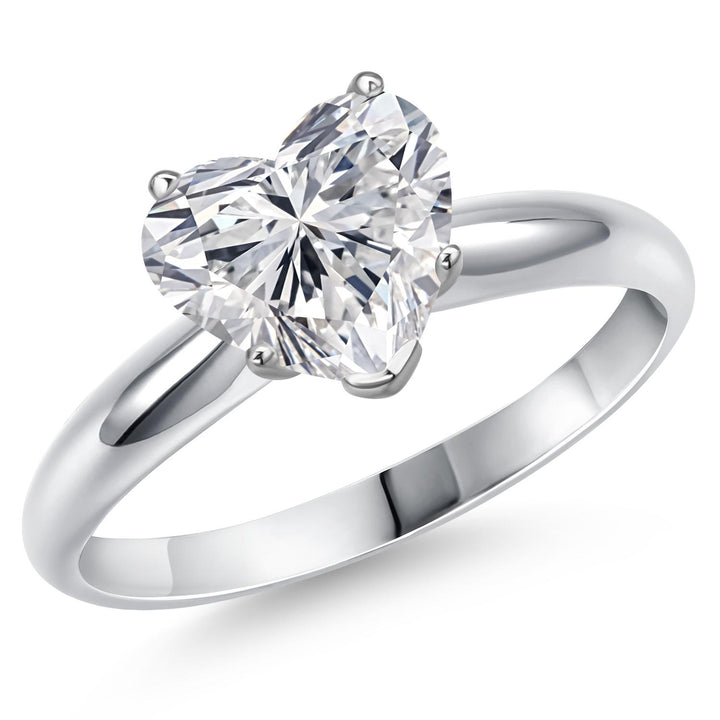 Heart Shape_3.00 Carat_5_Ring in 14K White Gold