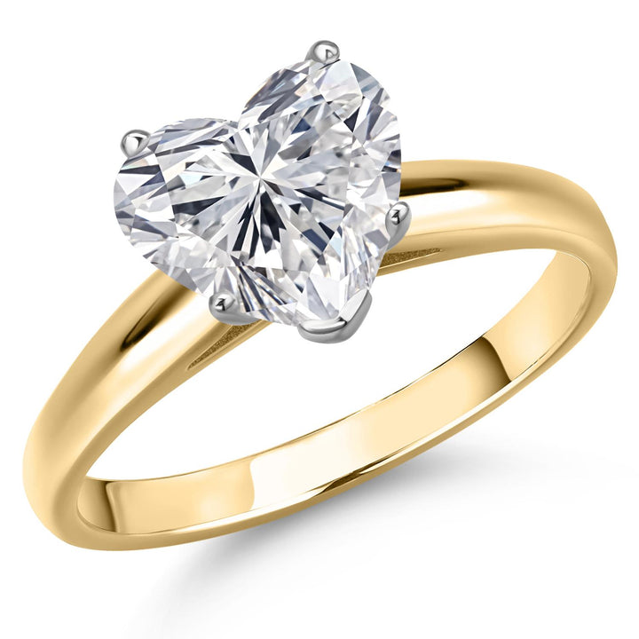 Heart Shape_4.00 Carat_5_Ring in 14K Two Tone Gold