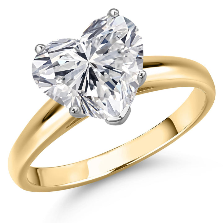Heart Shape_5.00 Carat_5_Ring in 14K Two Tone Gold