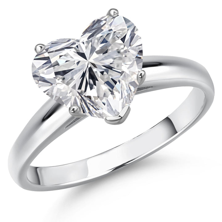 Heart Shape_5.00 Carat_5_Ring in 14K White Gold